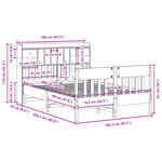 vidaXL Cadre de lit sans matelas 160x200 cm bois massif de pin