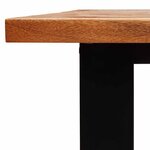 vidaXL Table à manger 160x80x75 cm bois d'acacia solide à bord vif