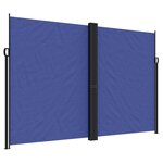 vidaXL Auvent latéral rétractable bleu 220x1000 cm