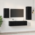 vidaXL Ensemble de Meuble TV 4 Pièces Chêne Noir 30 5 x 30 x 90 cm