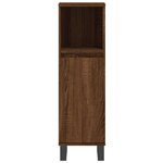 vidaXL Armoire de bain chêne marron 30x30x100 cm bois d'ingénierie