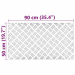 vidaXL Plaques à damier 4 Pièces Argent 90 x 50 cm Aluminium