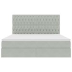 vidaXL Lit avec rangement et matelas Gris clair 160 x 200 cm Velours