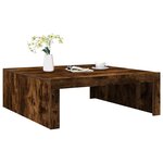 vidaXL Table basse Chêne fumé 100x100x35 cm Bois d'ingénierie