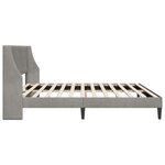 vidaXL Cadre de lit avec tête de lit Gris clair 180 x 200 cm Velours