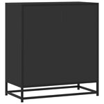 vidaXL Buffet noir 68x35x76 cm bois d'ingénierie et métal