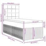 vidaXL Sommier à lattes de lit avec matelas Bleu foncé 90x190 cm
