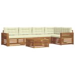 vidaXL Ensemble de canapés d'extérieur 6 pc Naturel et Crème