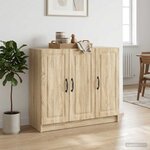 vidaXL Buffet Chêne Sonoma 89 x 34 5 x 77 cm Bois d'ingénierie