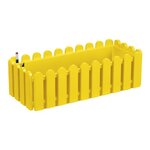 PoeTIC - Jardiniere Landhaus 50 jaune avec réserve d'eau - 46,6x19,8x15,8 cm - 8L
