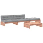 vidaXL Salon de jardin 4 Pièces avec coussins bois massif douglas