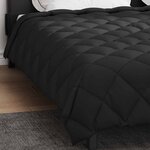 vidaXL Duvet d'hiver Noir 240 x 260 cm Microfibre