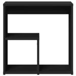 vidaXL Table d'appoint Noir 50x30x50 cm Bois d'ingénierie
