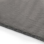 vidaXL Tapis 120x160 cm Fausse fourrure de lapin Gris foncé