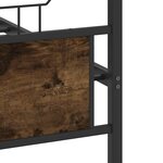 vidaXL Cadre de lit sans matelas chêne fumé 120x200 cm bois ingénierie
