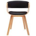 vidaXL Chaise de salle à manger noir bois courbé et similicuir
