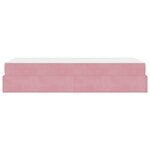 vidaXL Cadre de lit avec matelas avec matelas 2 Pièces Rose Velours