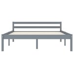 vidaXL Cadre de lit sans matelas gris bois de pin massif 120x200 cm
