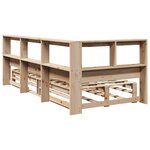 vidaXL Lit bibliothèque sans matelas 100x200 cm bois massif de pin