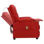 vidaXL Fauteuil de massage Rouge bordeaux Similicuir