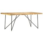 vidaXL Table de salle à manger 180x90x76 cm Bois de manguier massif