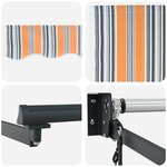 vidaXL Auvent rétractable automatique rayé 350x250 cm