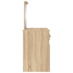 vidaXL Coiffeuse avec miroir chêne sonoma 130x50x132 5 cm