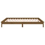 vidaXL Cadre de lit à LED sans matelas 120x200 cm bois massif