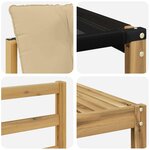 vidaXL Ensemble de canapés d'extérieur 6 pc Blanc et Beige