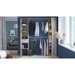 DEMEYERE placard 2 colonnes/2 penderies/2 tiroirs - Décor chene shannon - L 115 x P 50 x H 203 cm - DANA - Kit