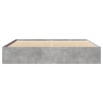 vidaXL Cadre de lit gris béton 200x200 cm bois d'ingénierie