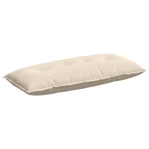 vidaXL Coussin de Dos Beige 120 x 50 cm Tissu en microfibre