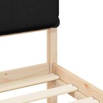 vidaXL Cadre de lit avec tête de lit rembourrée Noir 135 x 190 cm