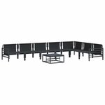 vidaXL Ensemble de canapé de jardin 8 Pièces Anthracite Acier