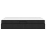 vidaXL Lit avec rangement et matelas Noir 120 x 190 cm Polyester