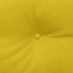 vidaXL Coussin de Dos Jaune 140 x 24 x 50 cm Velours