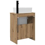 vidaXL Meuble de salle de bain avec évier Chêne artisanal