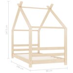 Vidaxl cadre de lit d'enfant bois de pin massif 80x160 cm
