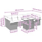 vidaXL Ensemble de 8 Canapés de Jardin avec Coussins en Poly Rotin Noir
