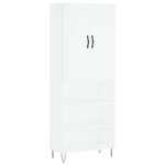 vidaXL Buffet haut Blanc 69 5x34x180 cm Bois d'ingénierie