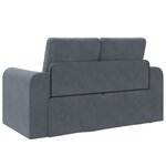 vidaXL Canapé-Lit Gris foncé 148 x 71 x 83 cm Velours