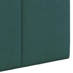 vidaXL Tête de lit suspendue Avec lumière LED Vert foncé Tissu