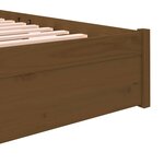 vidaXL Cadre de lit sans matelas marron miel bois massif 200x200 cm