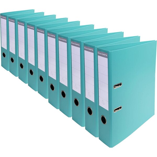 Classeur à levier PVC A4 dos de 70mm - Vert clair x 10 EXACOMPTA