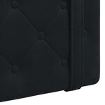 vidaXL Tête de lit suspendue Avec lumière LED Noir Velours