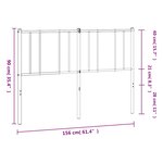 vidaXL Tête de lit métal noir 150 cm