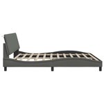 vidaXL Cadre de lit sans matelas Hanko gris foncé 200x200 cm tissu