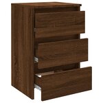 vidaXL Tables de chevet 2Pièces Chêne marron 40x35x62 5cm Bois ingénierie