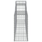 vidaXL Paniers à gabions arqués 20 Pièces 300x30x60/80 cm Fer galvanisé