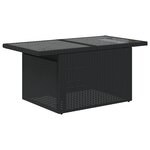 vidaXL Canapé de jardin 9 pièces avec coussins en poly rattan  noir.